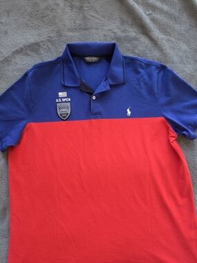 Polo by Ralph Lauren Blue and Red US Open Patch Polo Size XXL